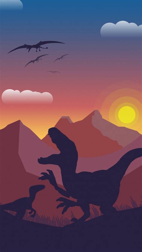 Dinosaur, mountains, digital art, 720x1280 wallpaper | Jurassic world ...