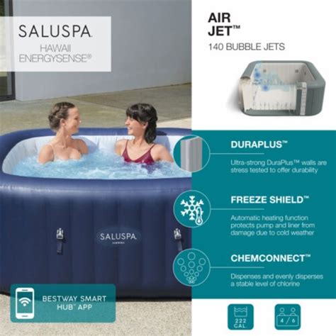 Bestway SaluSpa Hawaii AirJet Inflatable Hot Tub W Pool And Spa Seat 6 Pack 7 Piece Fred Meyer