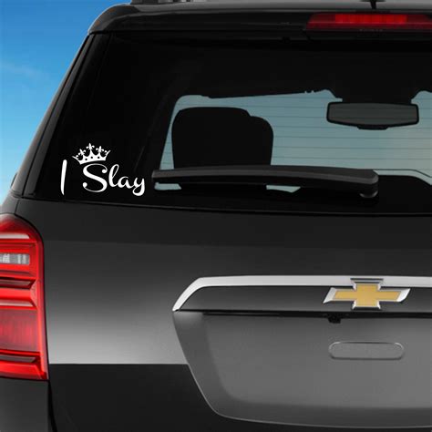 I Slay Decal Hustle Sticker I Slay Car Decal I Slay Laptop Etsy