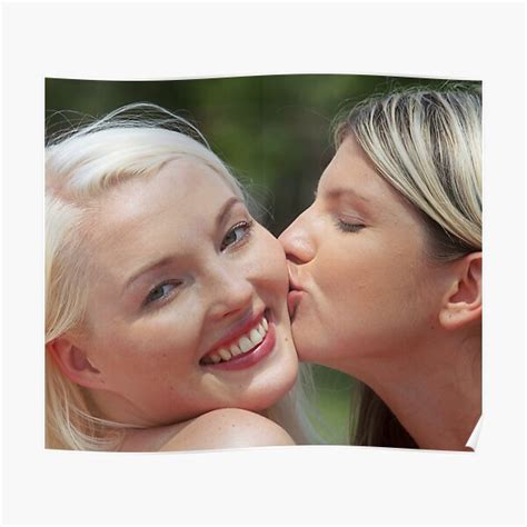 Cute Sexy Nudee Lesbian Girls Kiss Naked Girls Love Premium Matte Vertical Poster