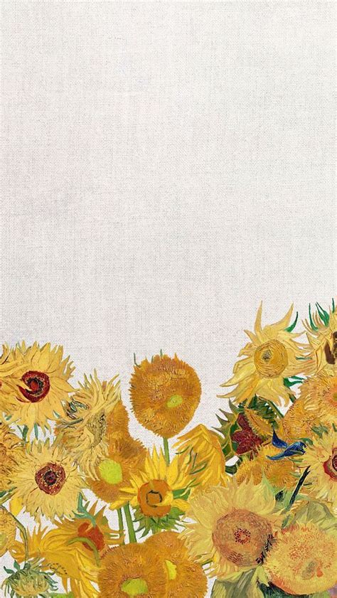 Van Gogh S Sunflower Phone Wallpaper Remixed By Rawpixel Premium