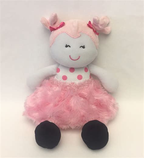 Baby Starters Sugar N Spice Snuggle Buddy Plush Doll Toy Pink Polka Dot