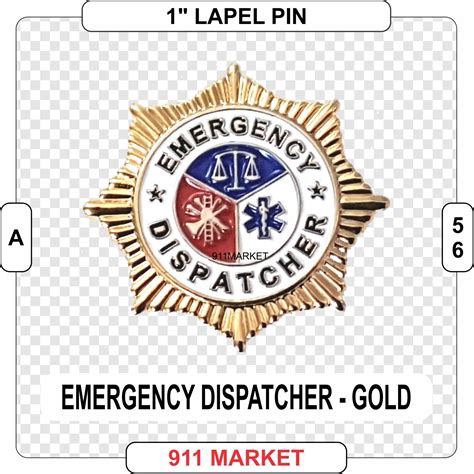 Emergency Dispatcher Lapel Pin Gold Colour Police Fire Medical Etsy