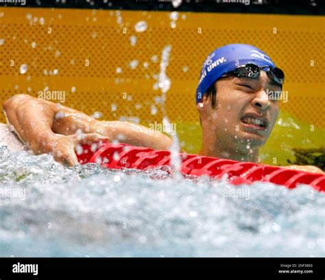 Ryosuke Irie Of Japan Reacts After His Victory In The Men S 200 Meter