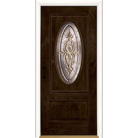 Feather River Doors In X In Silverdale Brass Oval