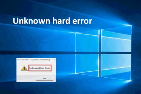 How To Fix Unknown Hard Error On Windows 10 And Recover Data