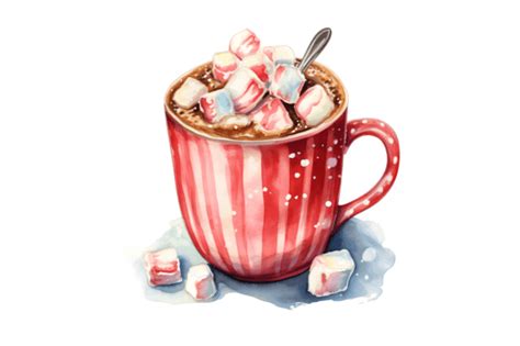 Watercolor Hot Chocolate Clipart Graphic By Watercolorbykr Creative Fabrica