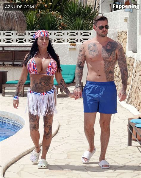 Katie Price Rocks Union Jack Bikini On Vacation In Spain Aznude