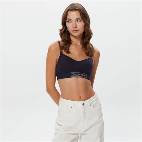 Calvin Klein Light Lined Kadın Mavi Bra Kadin Bra Sporcu Sütyeni 34