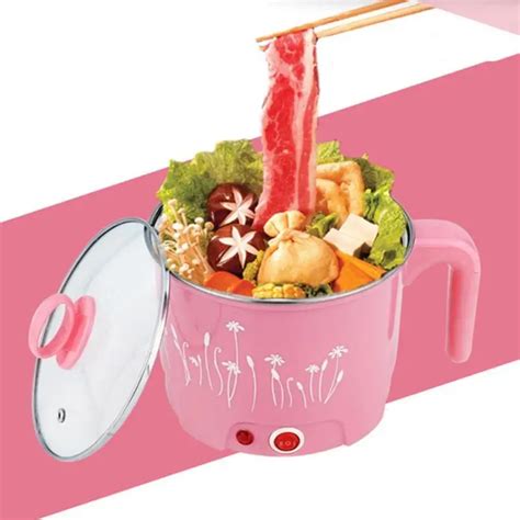 Multifunction Electric Skillet Stainless Steel Hot Pot Noodles Rice Cooker Steamed Egg Soup Pot