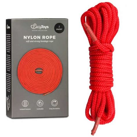 Веревка для связывания из нейлона с наконечниками Black Bondage Rope 5 ...