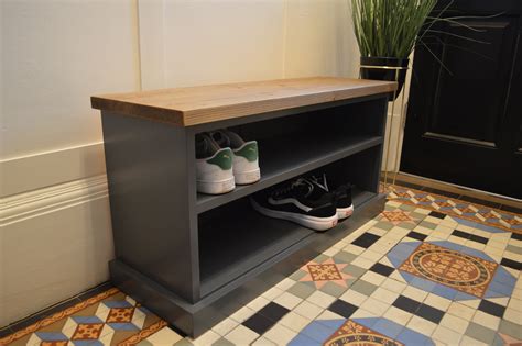 Hallway Bench With Shoe Storage Etsy Uk