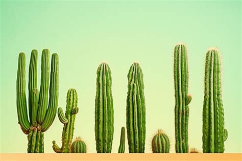 Premium Photo Green Saguaro Cactus Design Element