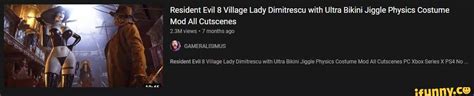 Resident Evil Village Lady Dimitrescu With Ultra Bikini Jiggle Physics Costume Mod All