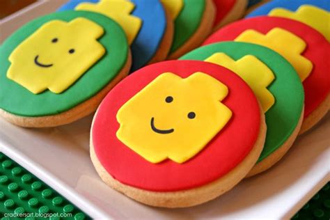 Lego Inspired Birthday Party Ideas Photo 3 Of 22 Lego Cookies Lego