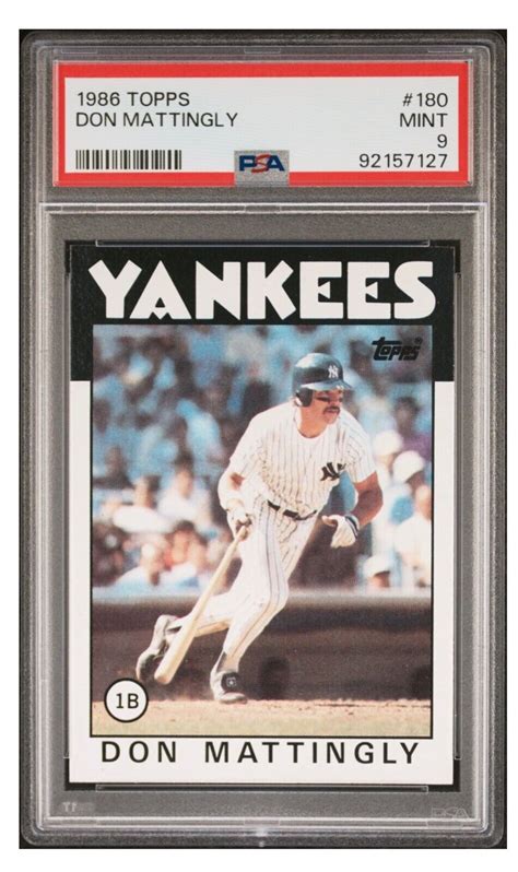 Topps Don Mattingly Psa Mint New York Yankees Legend Ebay