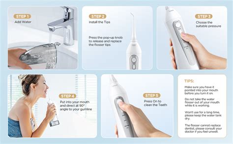 Hydropulseur Jet Dentaire Rechargeable Portable Sans Fil Ultrasonique