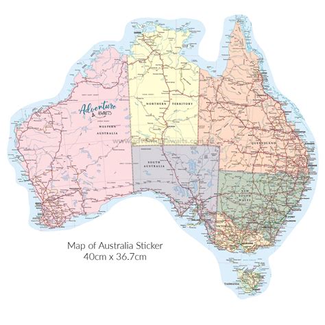 A4 Map Of Australia Printable