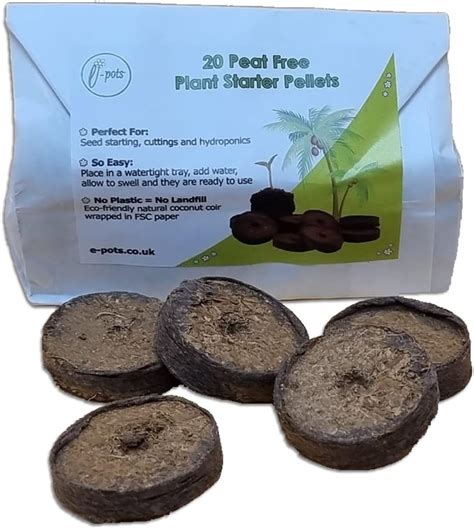 Plant Starter Pellets 36mm X 20 Made With Coco Coir Wrapped In FSC