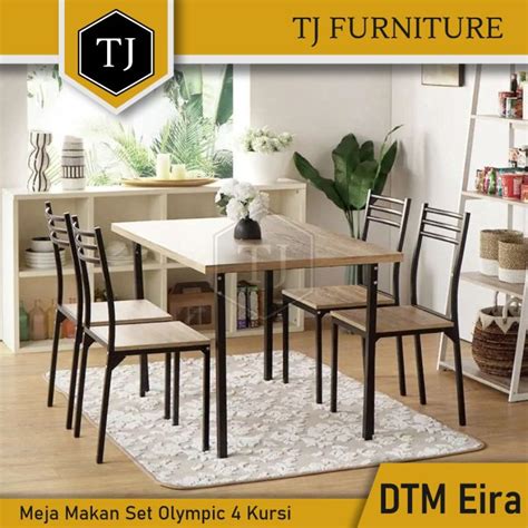 Olympic Set Meja Makan Dan Kursi Dining Table And Chairs Set