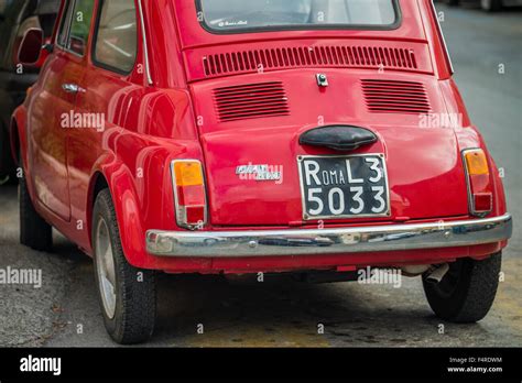 Italy, Lazio, Rome, Fiat 500 car Stock Photo - Alamy