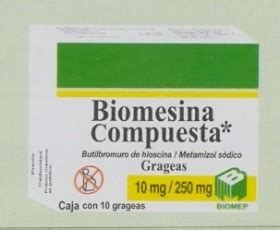 HU BUTILHIOSCINA METAMIZOL 10 250 MG C 10 GRAGEAS BIOMESINA