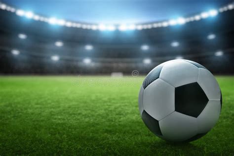 Soccer ball on the fields stock photo. Image of abstract - 260315442