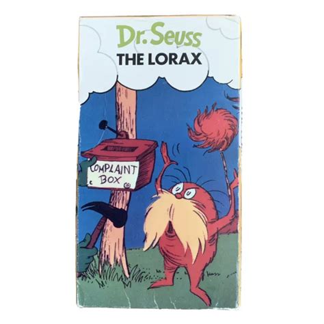 The Lorax Dr Seuss Vhs Tape 1971 Animated 1989 Playhouse Video 1294