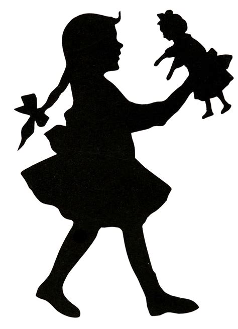 Children Playing Silhouette Clip Art