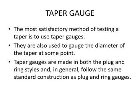 gauges, Metrology, Types of gauges | PPT