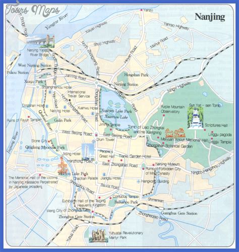 Nanjing Map Tourist Attractions - ToursMaps.com