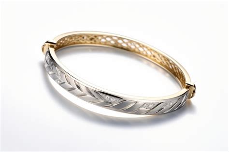 Premium AI Image | White Gold Bangle Bracelet Isolated on White