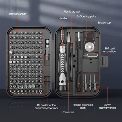 Kuptone 130 En 1 Tournevis Precision Kit Tools Jeu D Embouts De