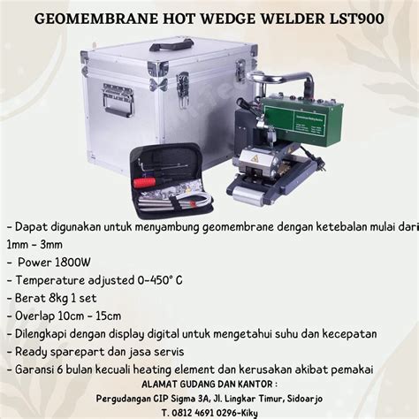 Jual Geomembrane Hot Wedge Welder Lst Mesin Penyambung Hdpe Geomembrane Shopee Indonesia