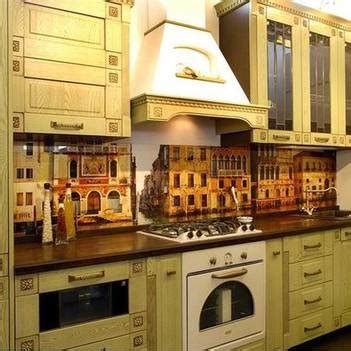 Фартуки для кухни из стекла: 70 лучших фото из каталогов и реальных ...