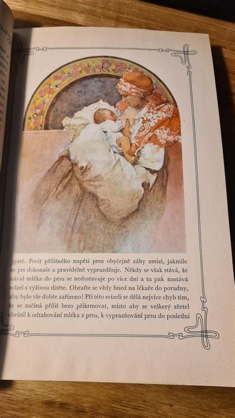 Osvětová brožura SLÁVIA starostlivým matkám ilustrace Alfons Mucha