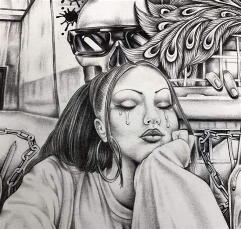 Pin By Raiderette Babygirl On Gangstr Lean Chicano Drawings