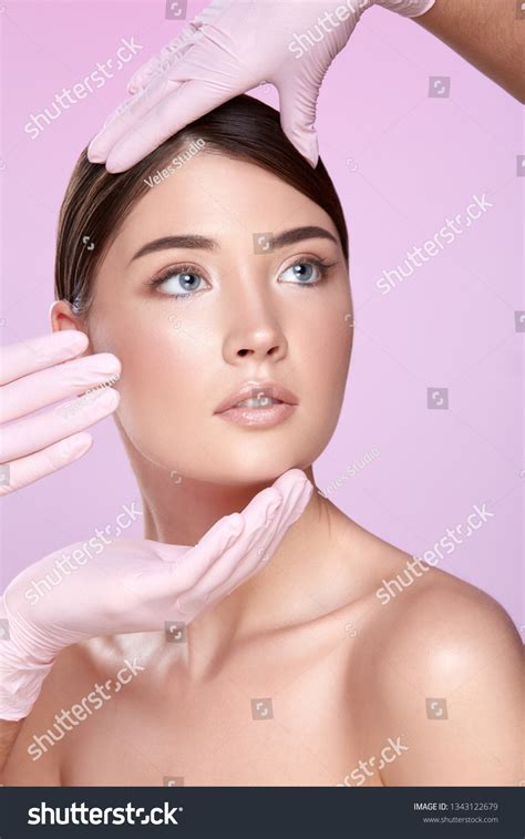 Beautiful Brunette Girl Naked Shoulders Wearing Stock Photo 1343122679 Shutterstock