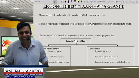 Cs Executive Tax Lesson 1 Direct Taxes At A Glance Lecture 1 Youtube