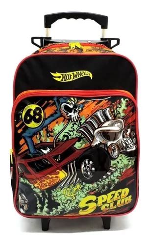 Mochila Escolar Hot Wheels Carrinho G Rodinhas Infantil MercadoLibre