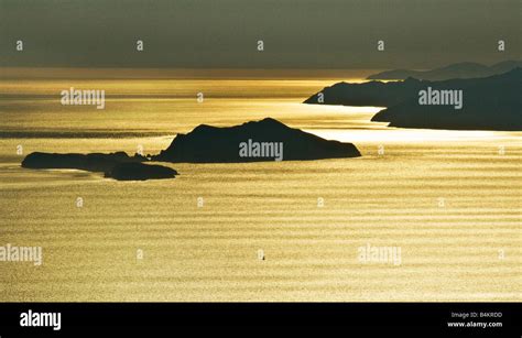 Aerial view of Anacapa Island of the California Channel Islands Channel Islands National Park at ...