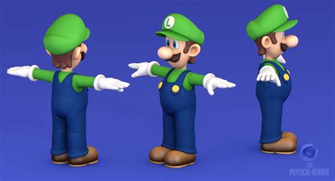 Luigi Super Mario Personaje Modelo 3d 59 C4d Fbx Obj Free3d