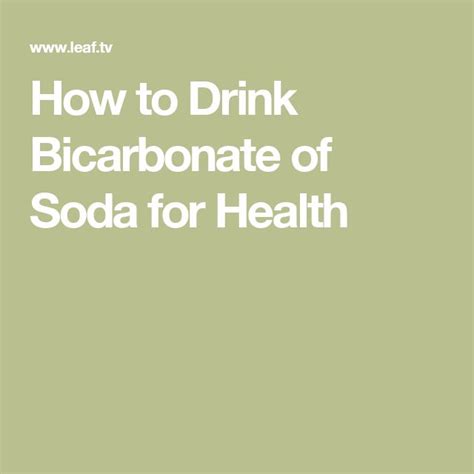 How To Drink Bicarbonate Of Soda For Health Baking Soda Benefits