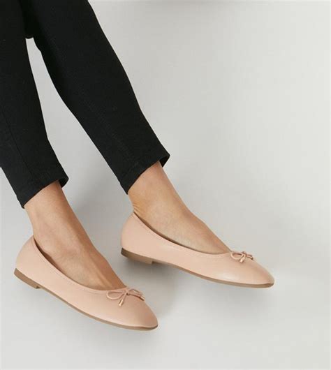 Buy Oasis Bella Square Toe Ballerinas In Nude 6thStreet UAE