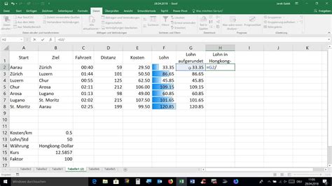 28042018 T 3 Excel 2016 Umrechnen Rechnen Mit Zeitwerten Lohn