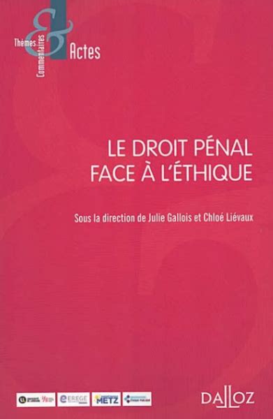 Le Droit P Nal Face L Thique Portail Universitaire Du Droit