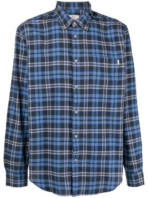 Woolrich Check Pattern Button Up Shirt Farfetch