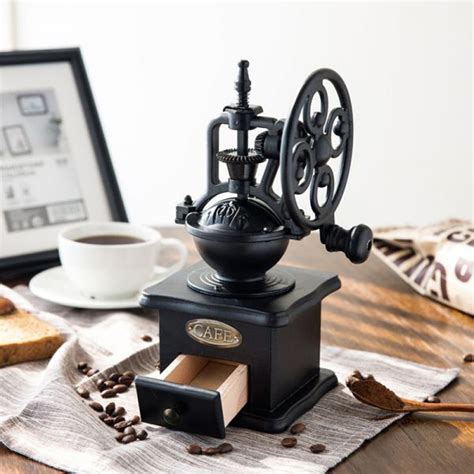 Alocs Alat Penggiling Kopi Manual Coffee Grinder Wood Adjustable