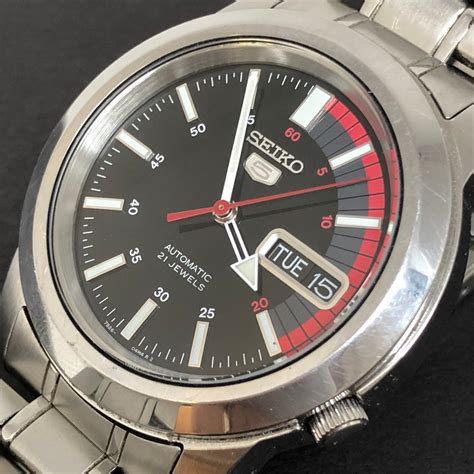 Seiko Automatic S W Red Speed Dial Day Date Mm Watch