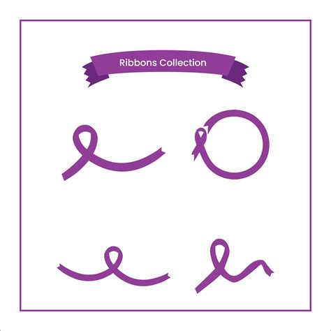 Cancer Awareness Purple Ribbon Collection 37487843 Vector Art at Vecteezy